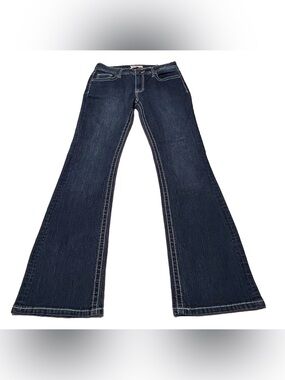 Vigoss VGS Womens Slim Bootcut Jeans Size 8 Dark Wash Embroidered Pocket